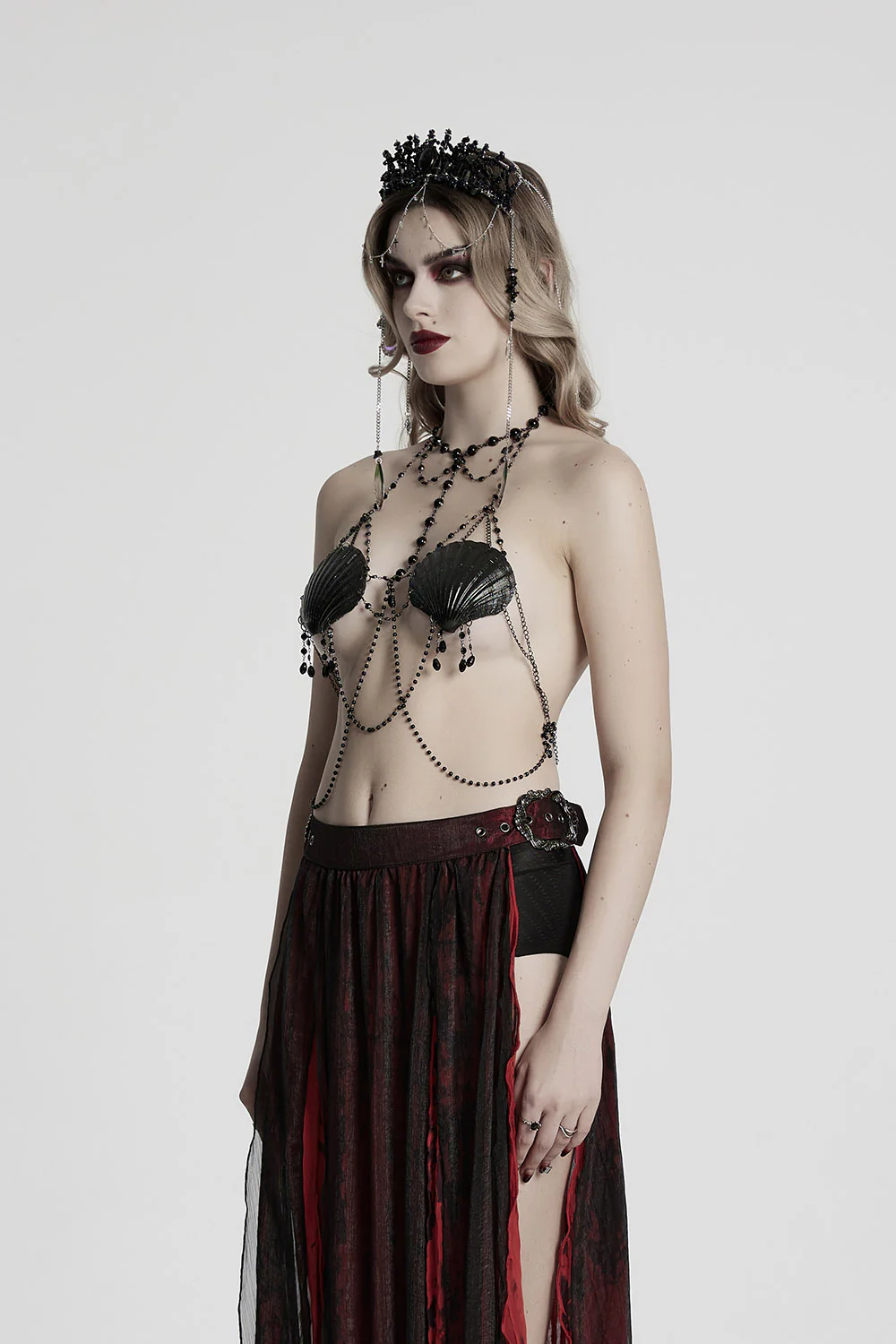 Dark Siren Seashell Chain Harness - Image 5
