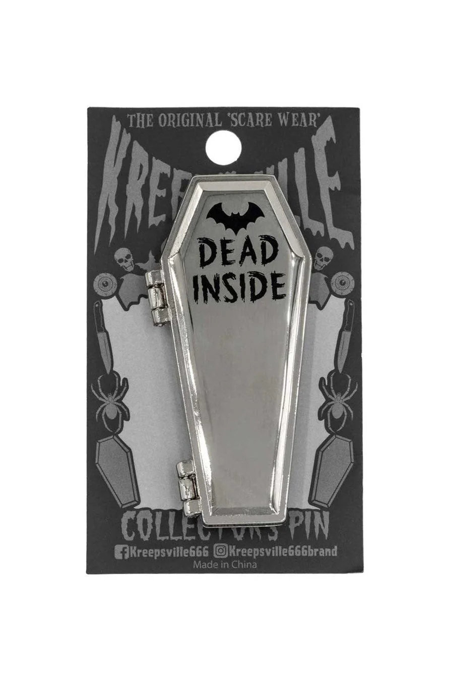 Dead Inside Coffin Enamel Pin - Image 3