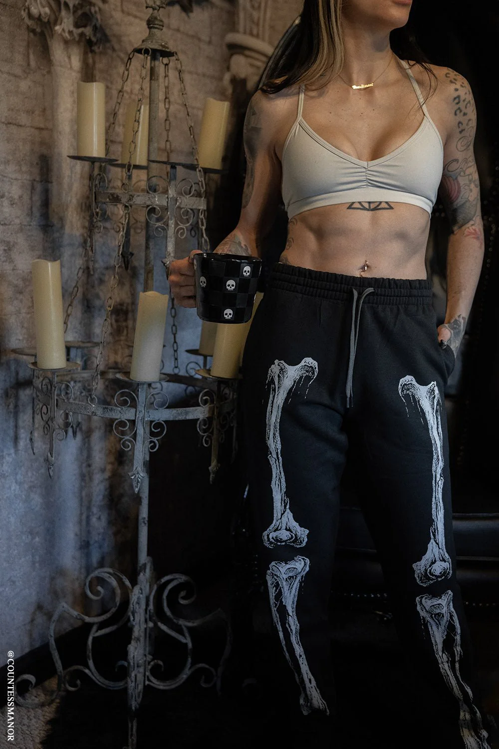 Dead Inside Skeleton Joggers - Image 8