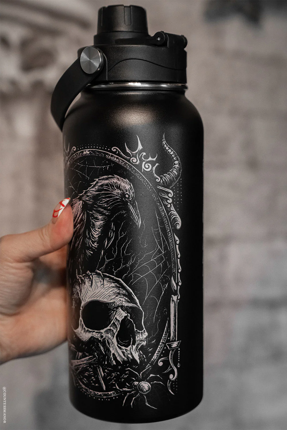 Death Raven 32 Oz Water Bottle - Image 3