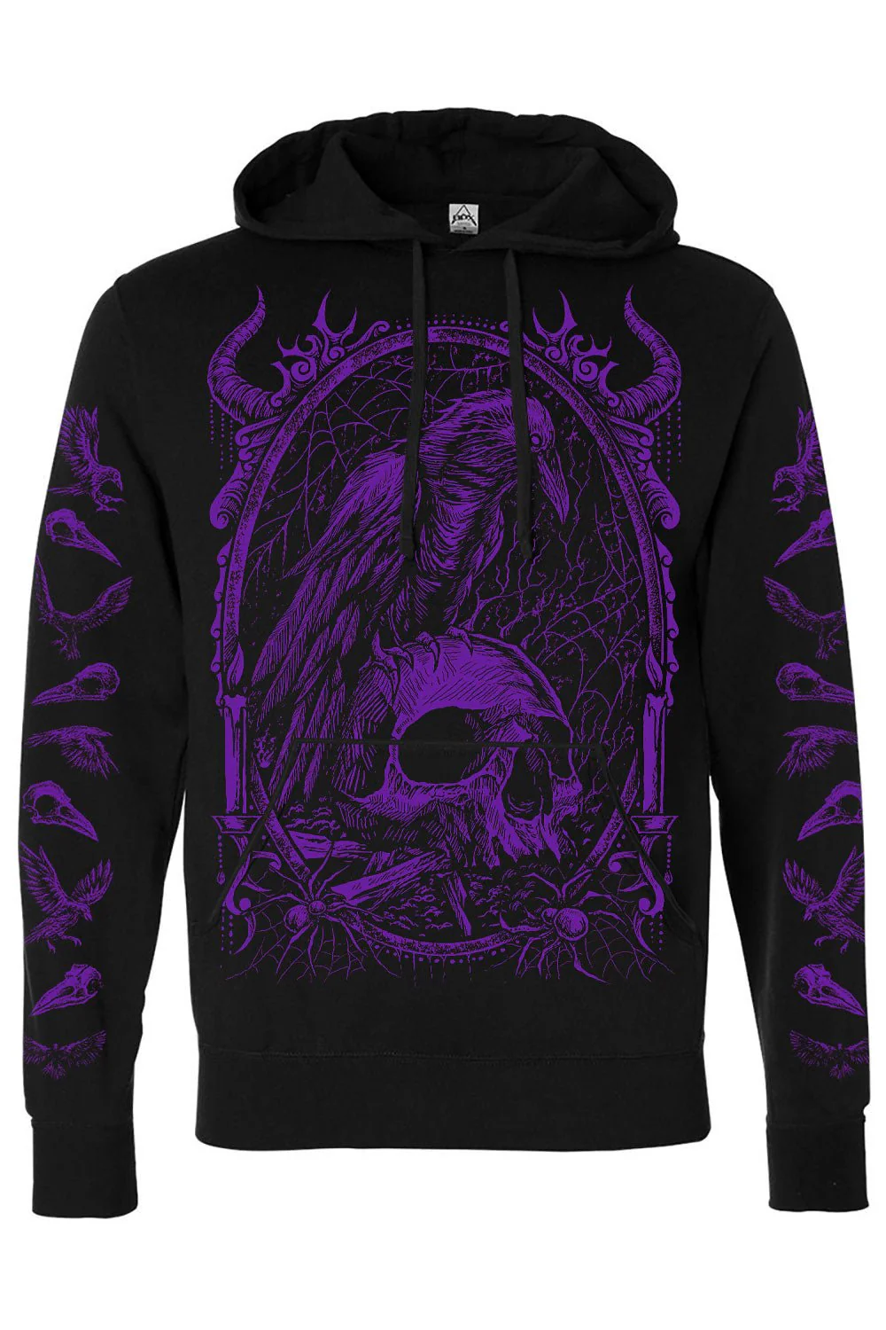 Death Raven Hoodie w/ Crow Sleeves [PURPLE] - Image 3