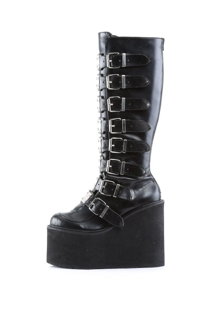 Death Stomp Punk Platform Boots [SWI815/B/PU] - Image 3