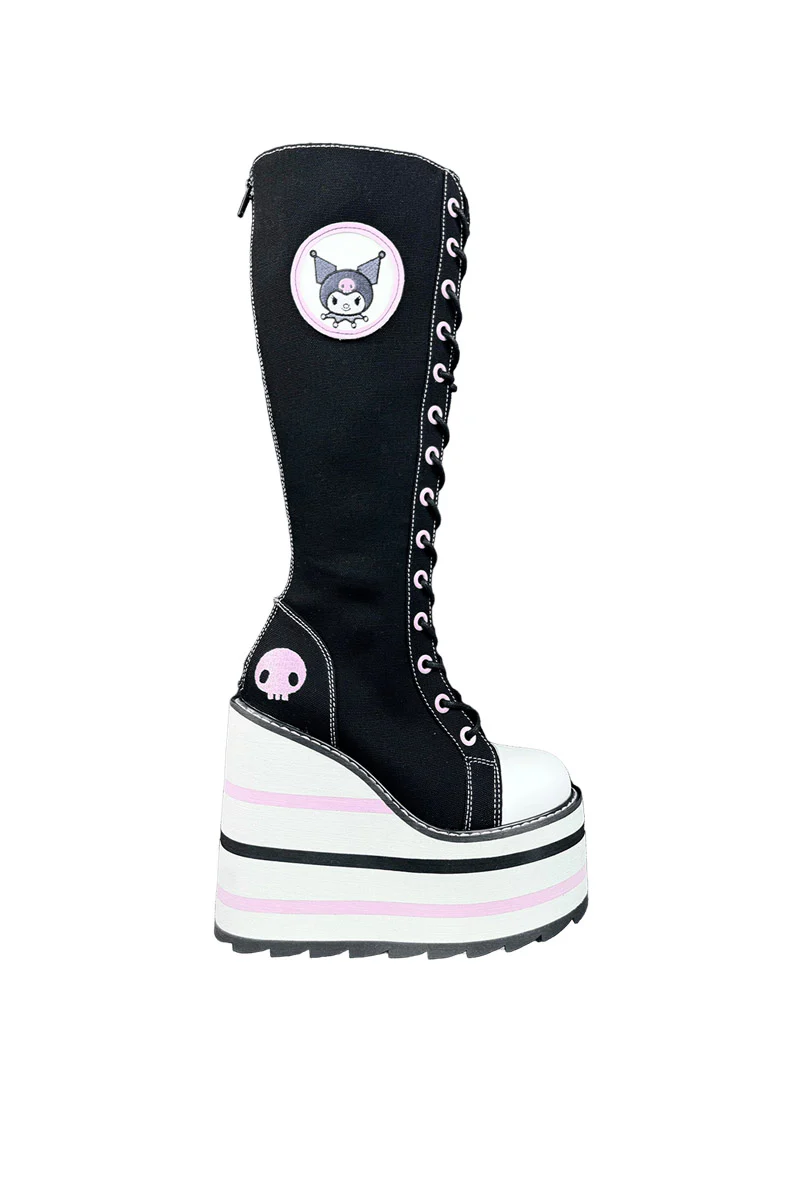 Detention Kuromi Platform Boots [Black/Pink] - Image 2