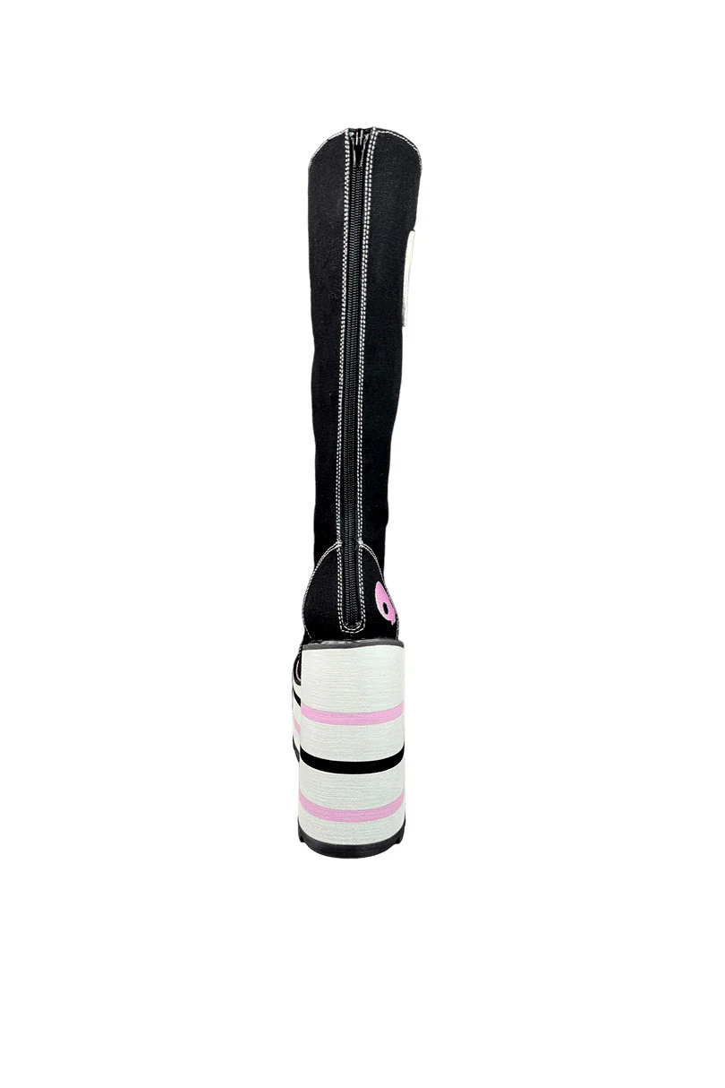 Detention Kuromi Platform Boots [Black/Pink] - Image 5