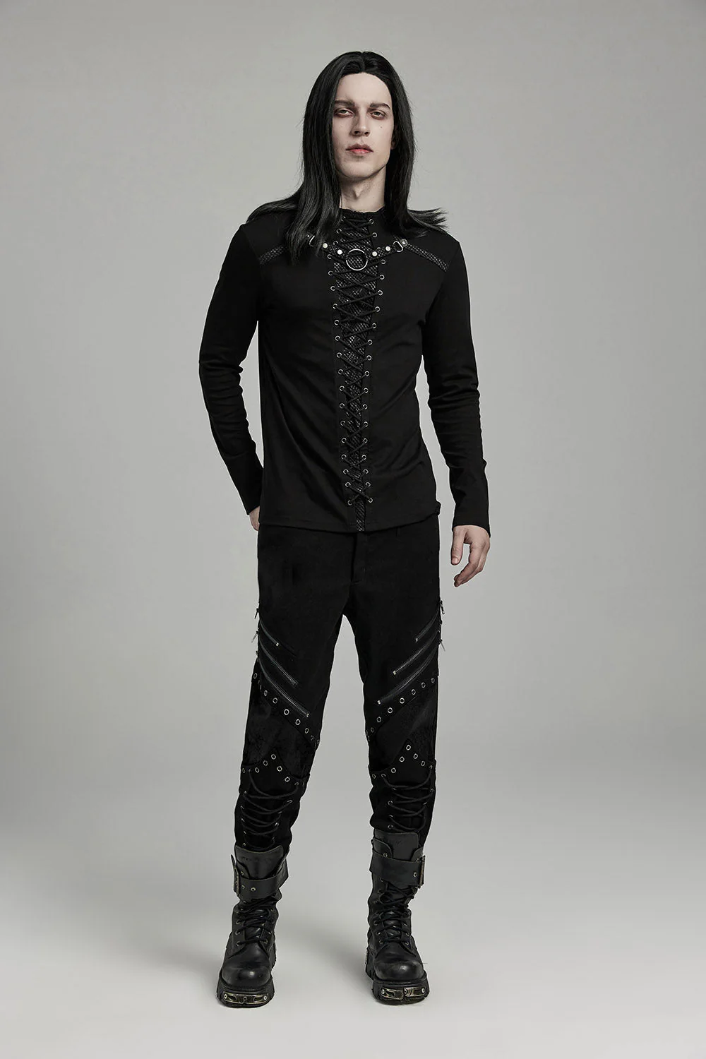 Dread Gothic Laced Up Shirt - Image 3
