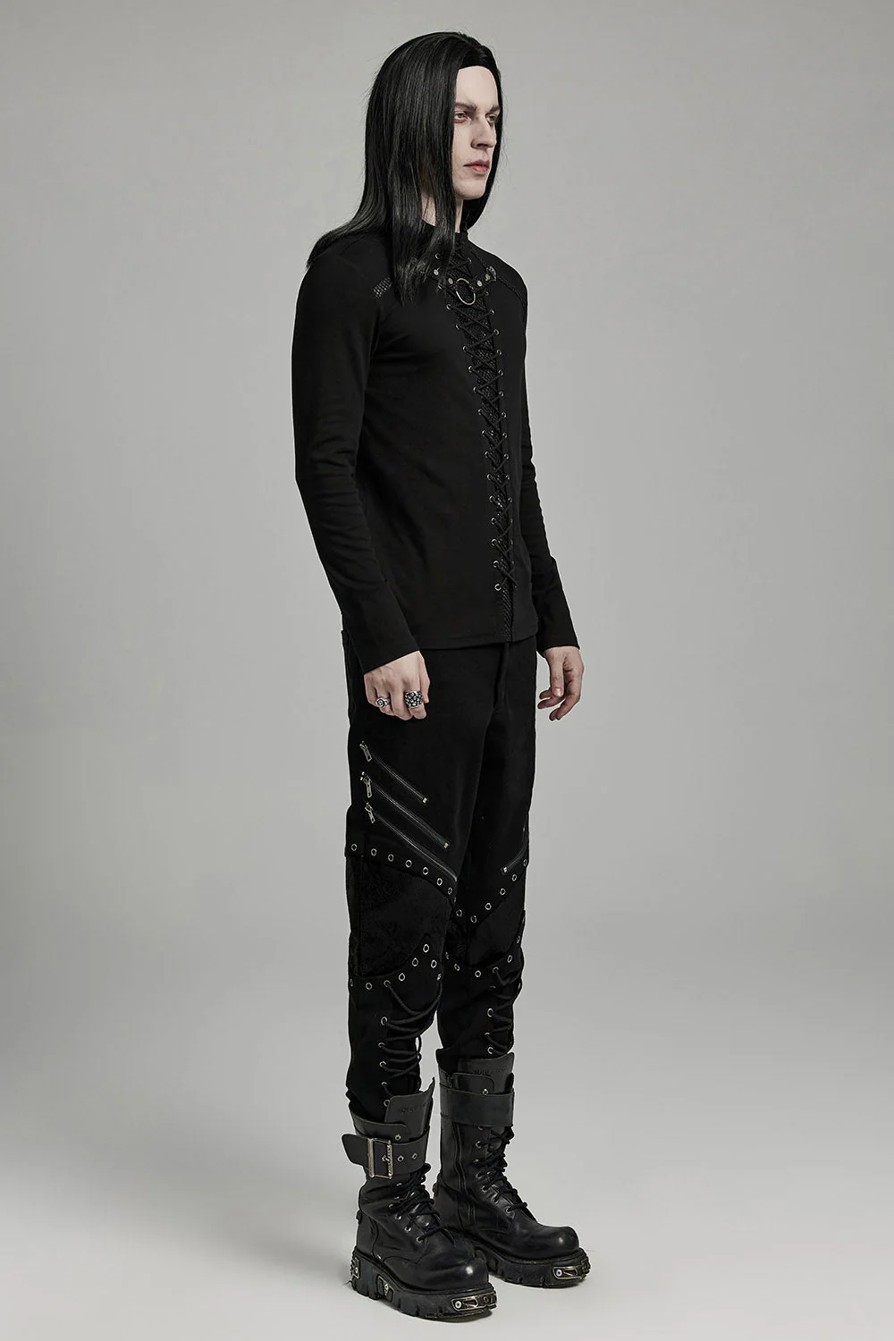 Dread Gothic Laced Up Shirt - Image 4