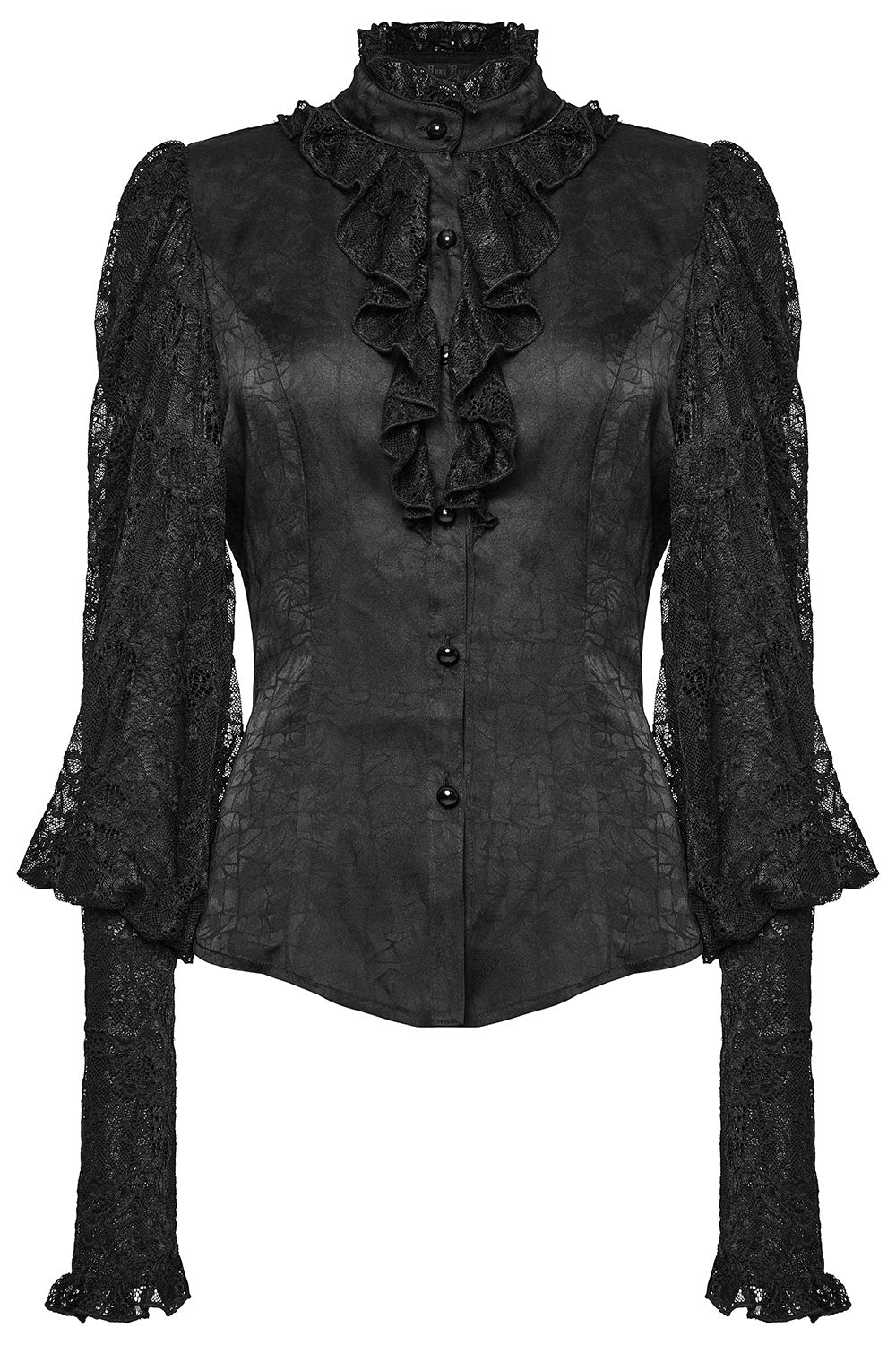 Edwardian Goth Button-Up Blouse - Image 3