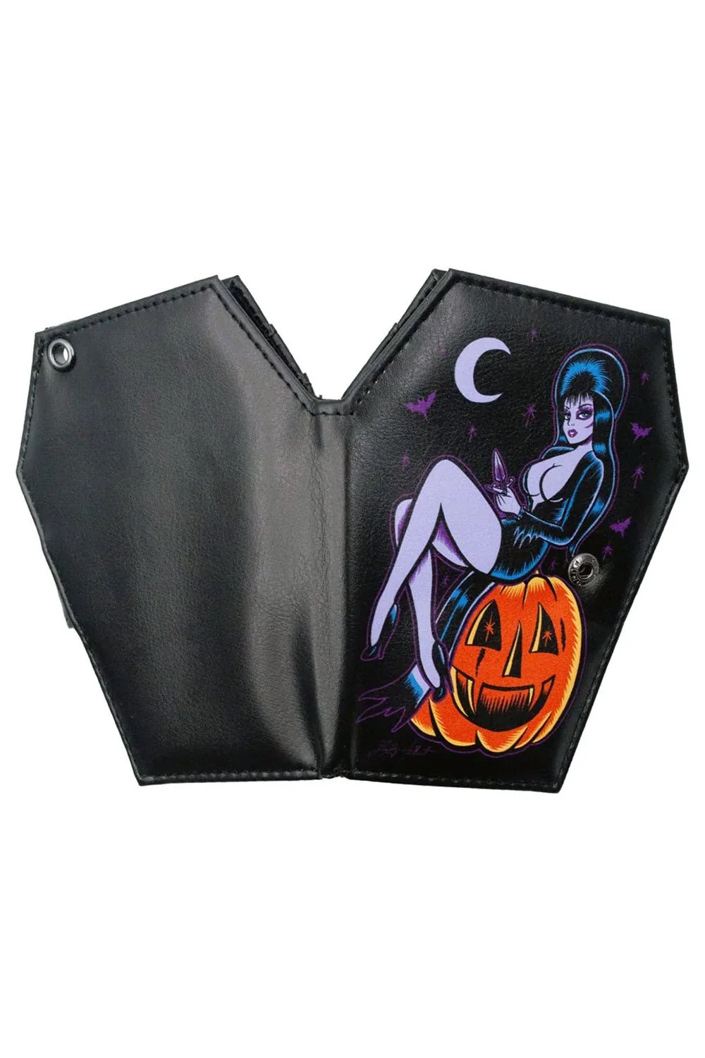 Elvira Coffin Wallet Pumpkin Pin-up - Image 3
