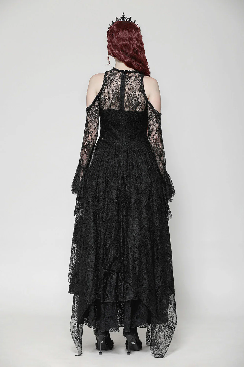 Ethereal Cold Shoulder Lace Dress - Image 5