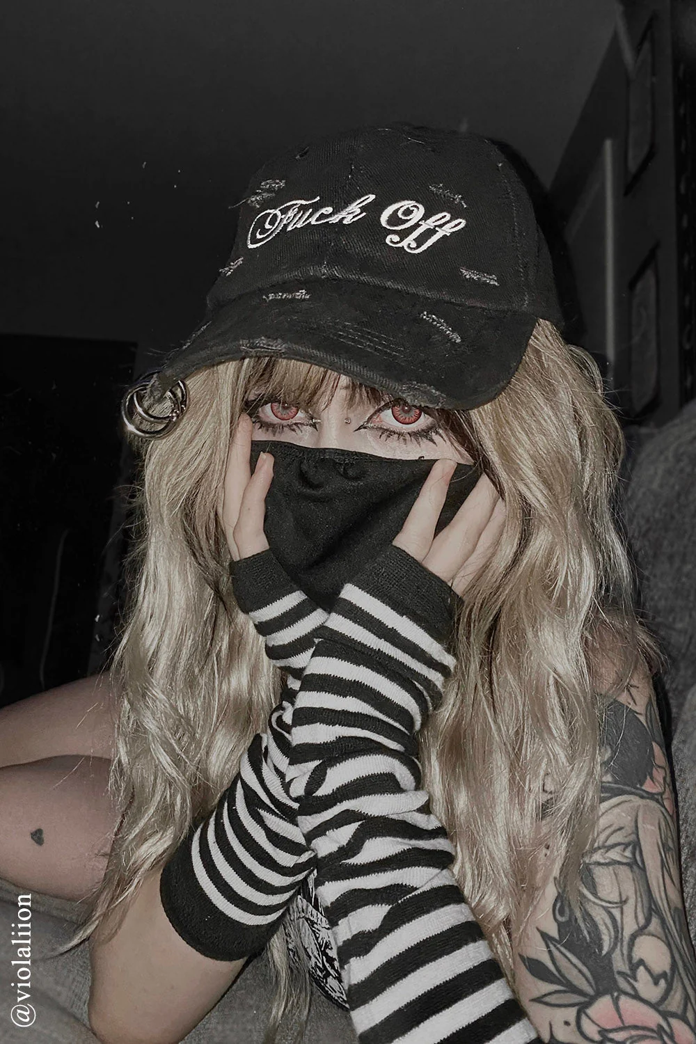 F*ck Off Pierced Baseball Cap - Image 9