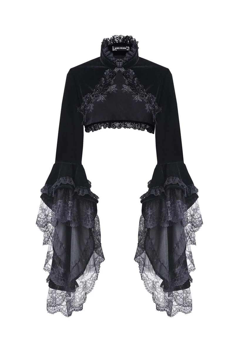 Fathoms Below Black Velvet Bolero - Image 8