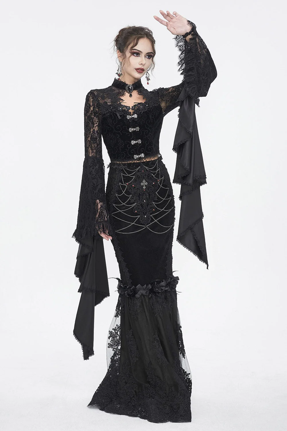 Flared Sleeve Boudoir Blouse - Image 3