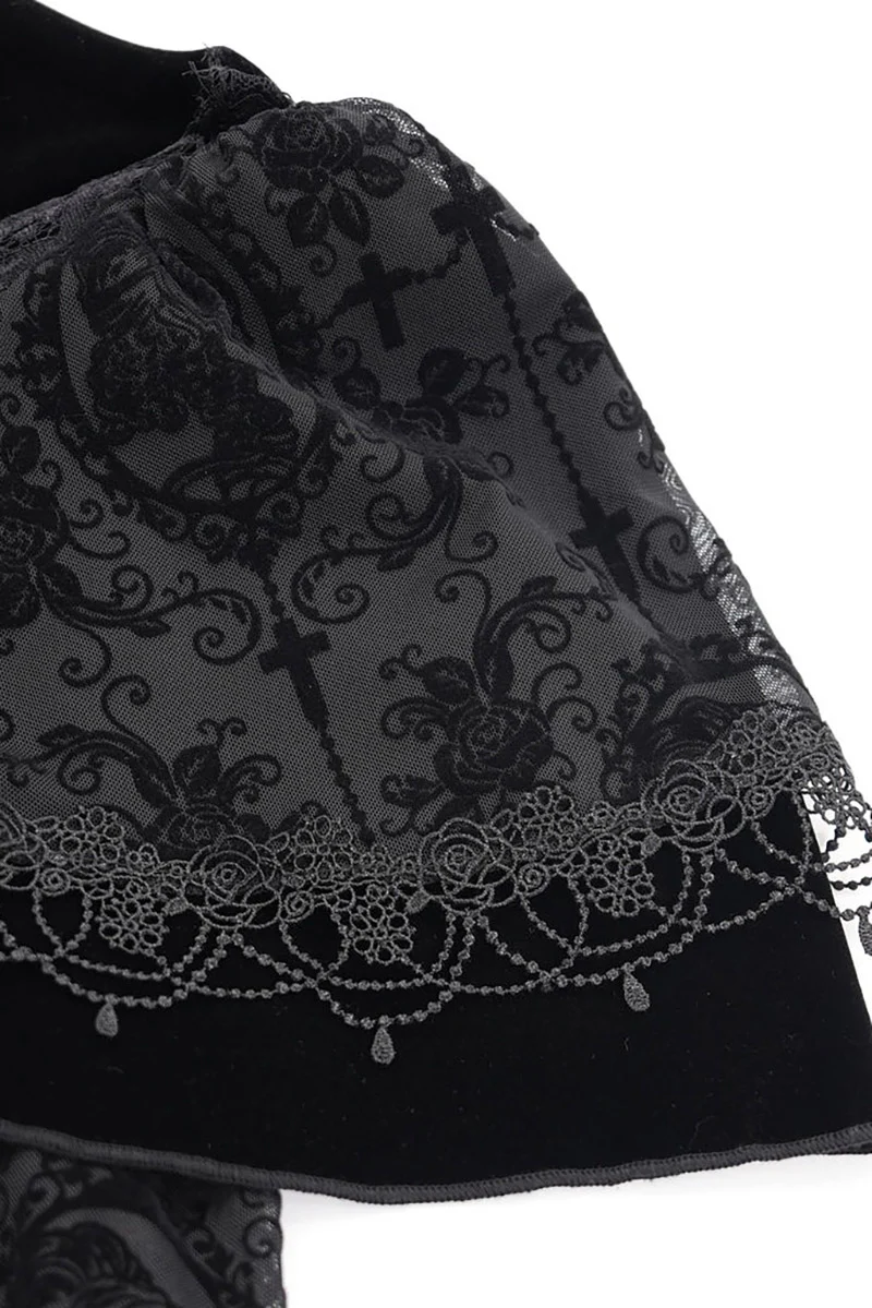 Flared Sleeve Tiered Gothic Gown - Image 10