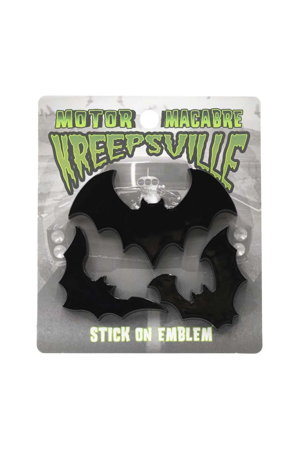 Flying Bat Set Black Stick On Emblem - Image 2