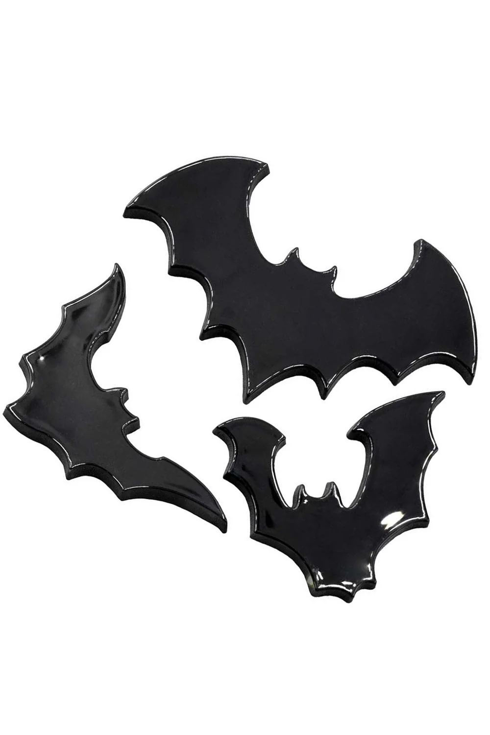 Flying Bat Set Black Stick On Emblem - Image 3