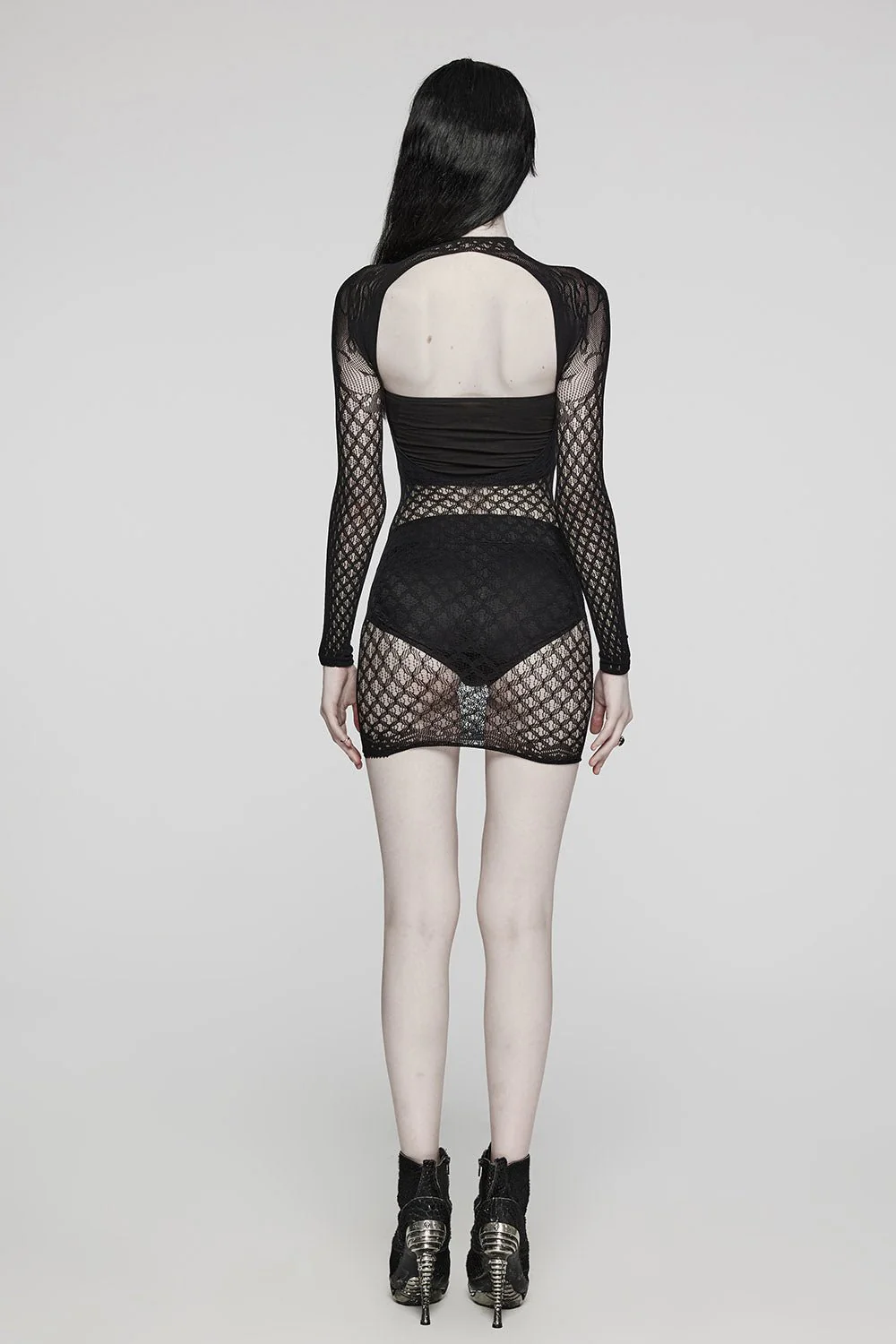 Foolish Mortal Backless Mesh Dress - Image 4