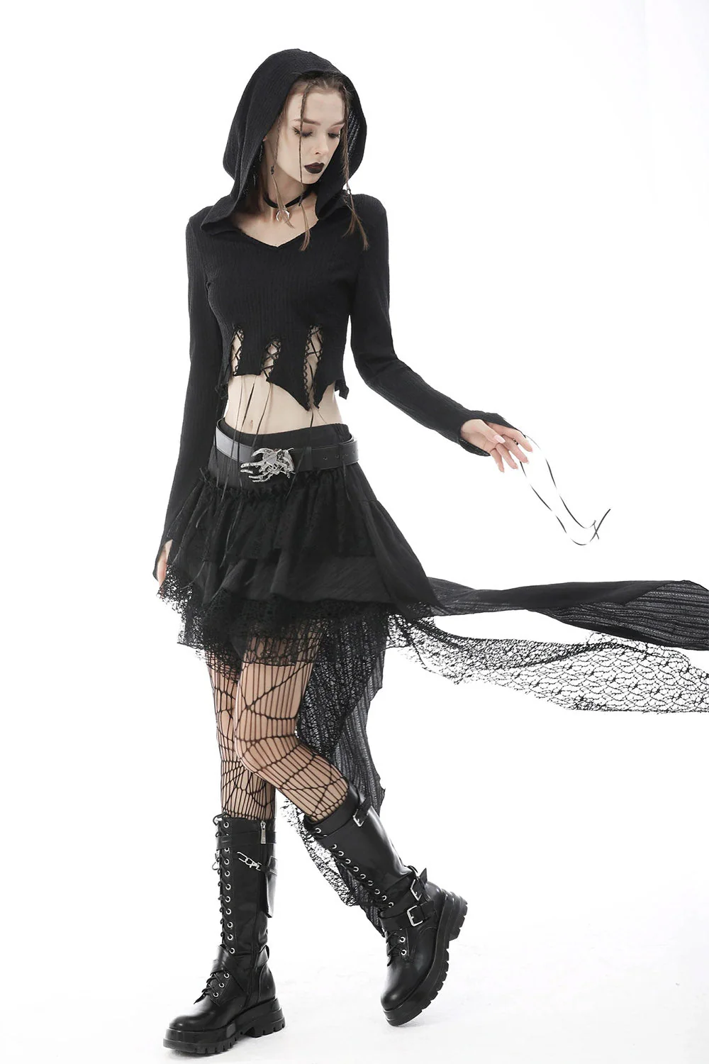 Forest Witch Asymmetric Crop Top - Image 3