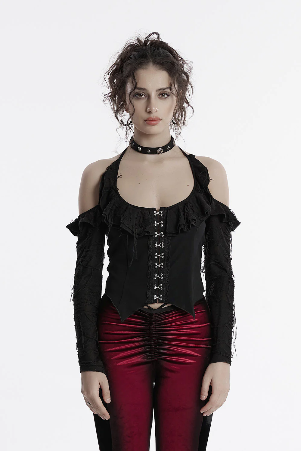Forest Witch Long Sleeve Halter Top - Image 5