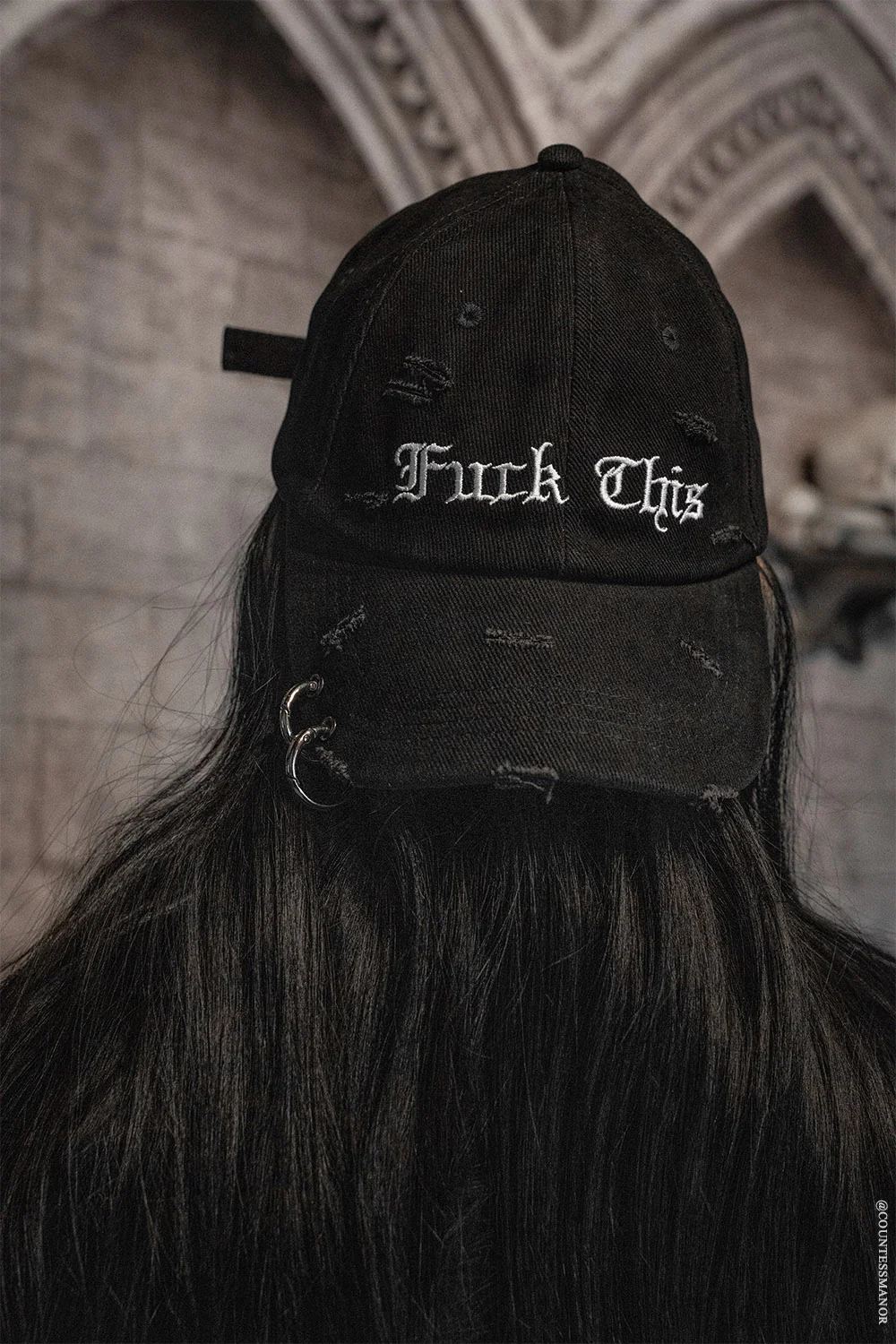 Fuck This Pierced Baseball Cap - Image 3