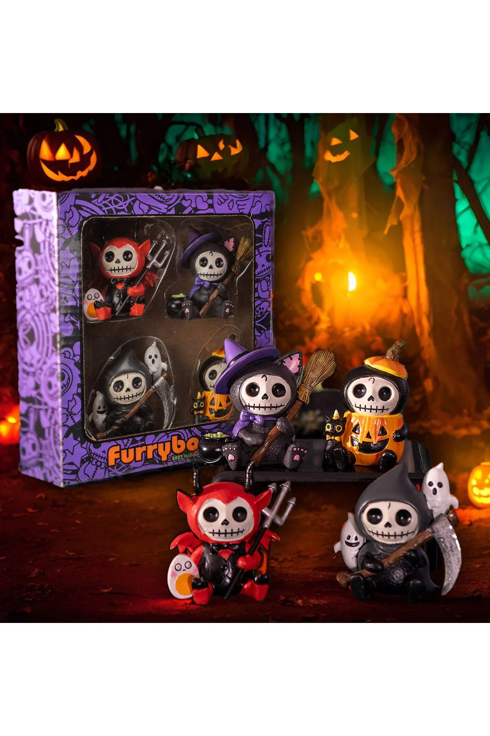 Furrybones Halloween 2023 Limited Edition 4-Pc Set