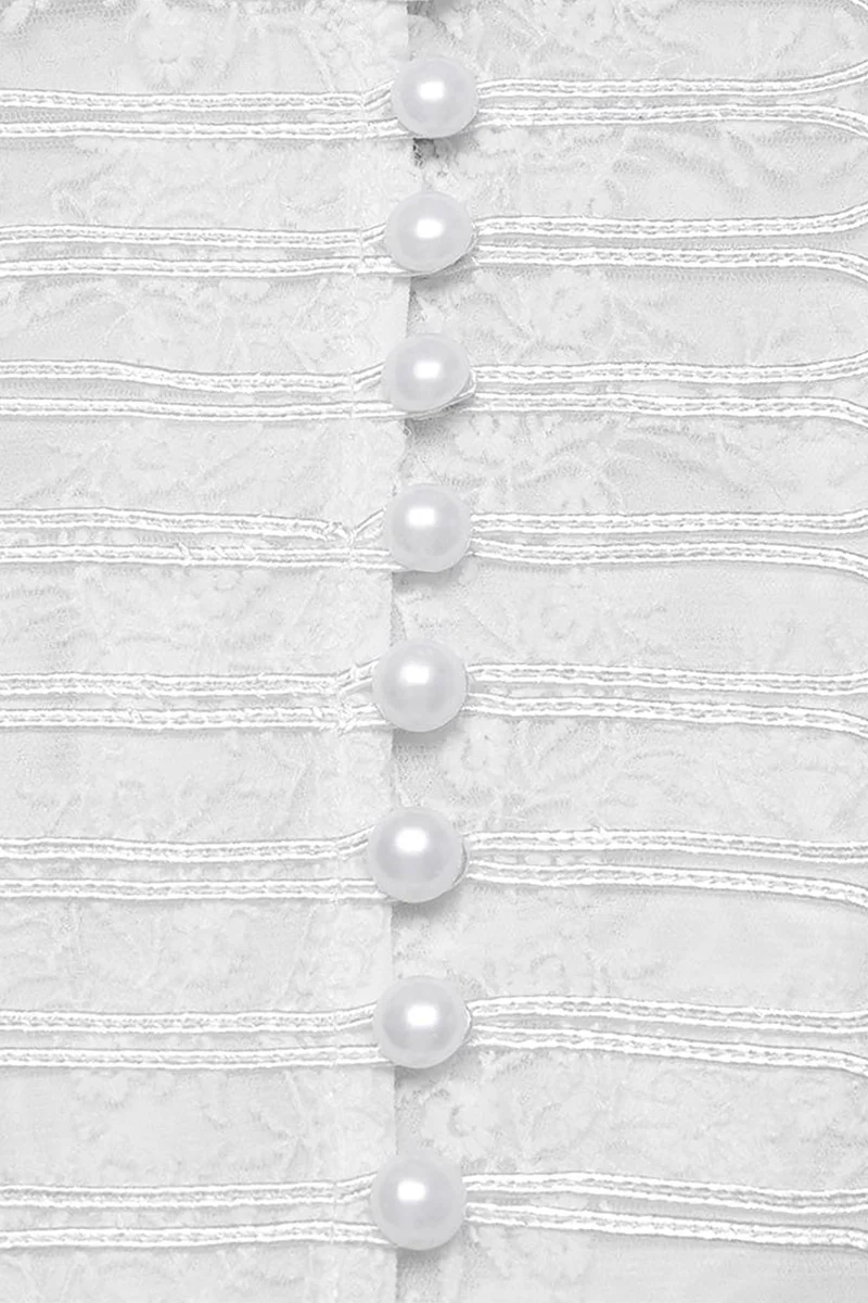 Ghost Seance Puff Sleeve Top [White] - Image 6