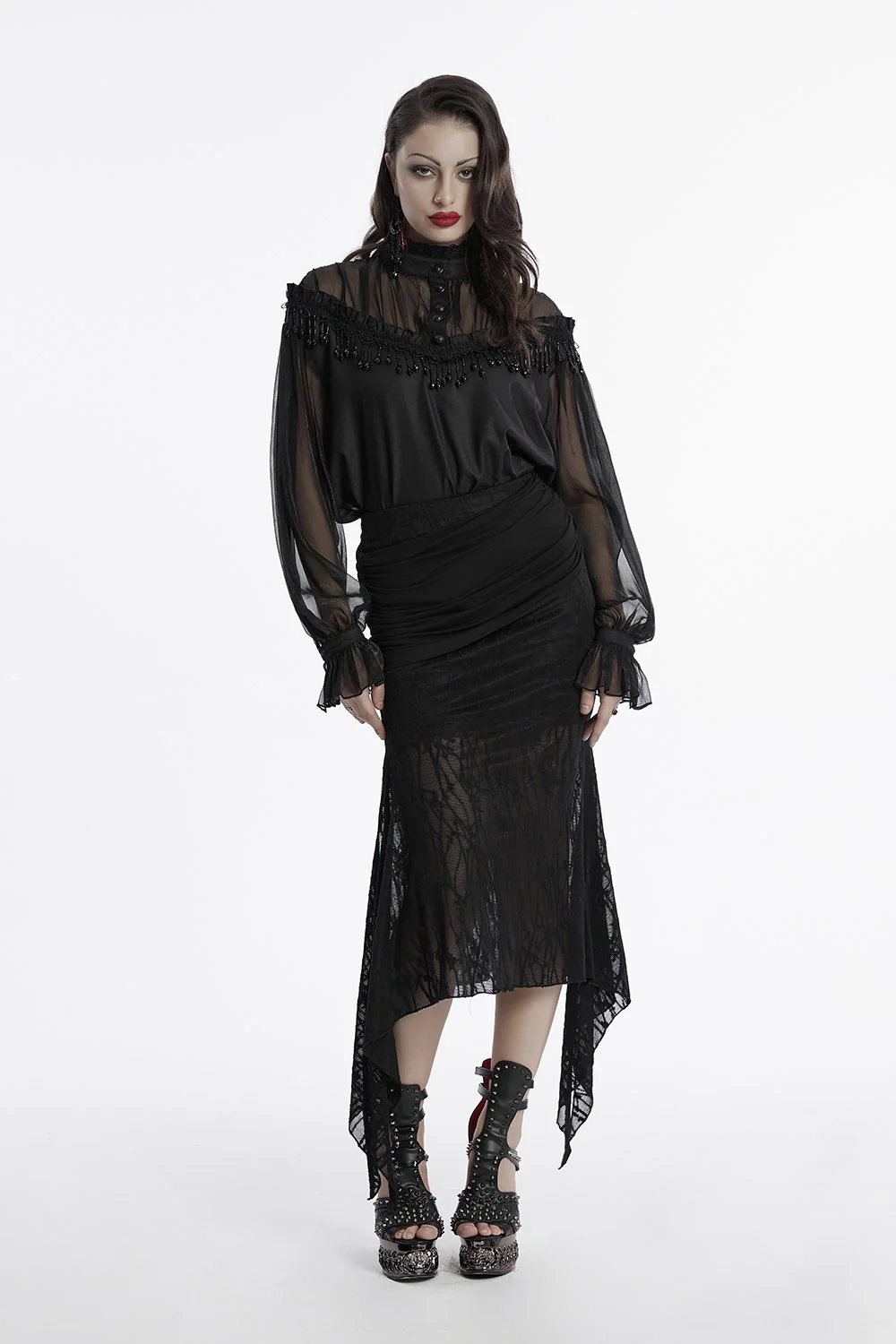 Gothic Librarian Ruffled Shirt - Image 6