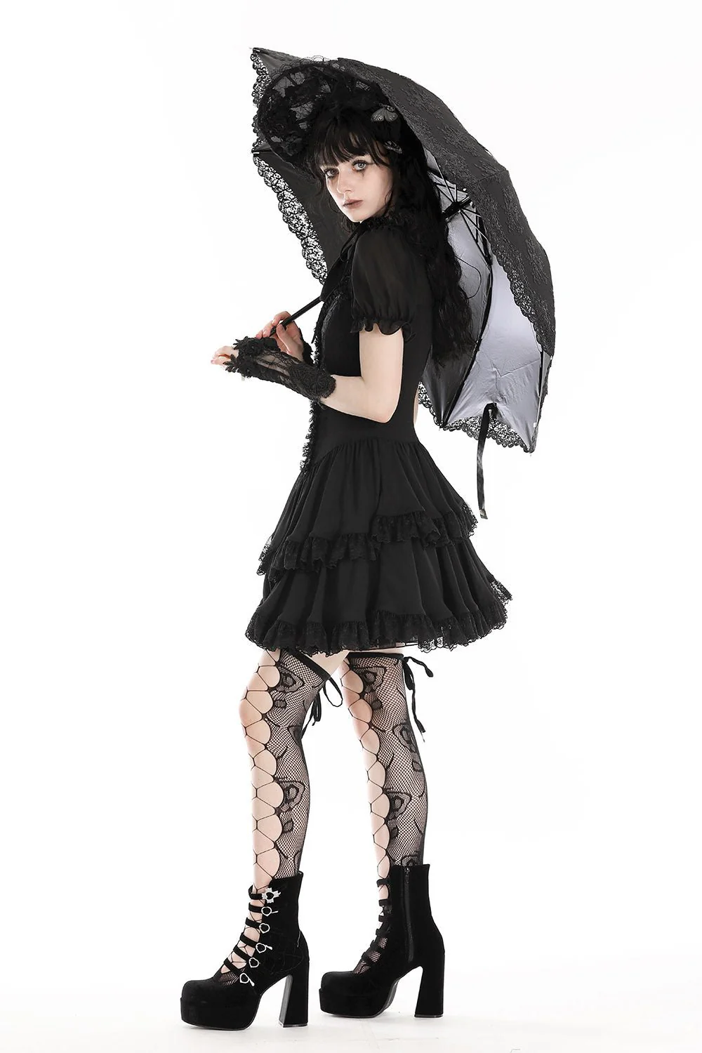 Gothic Lolita Lace Umbrella - Image 6