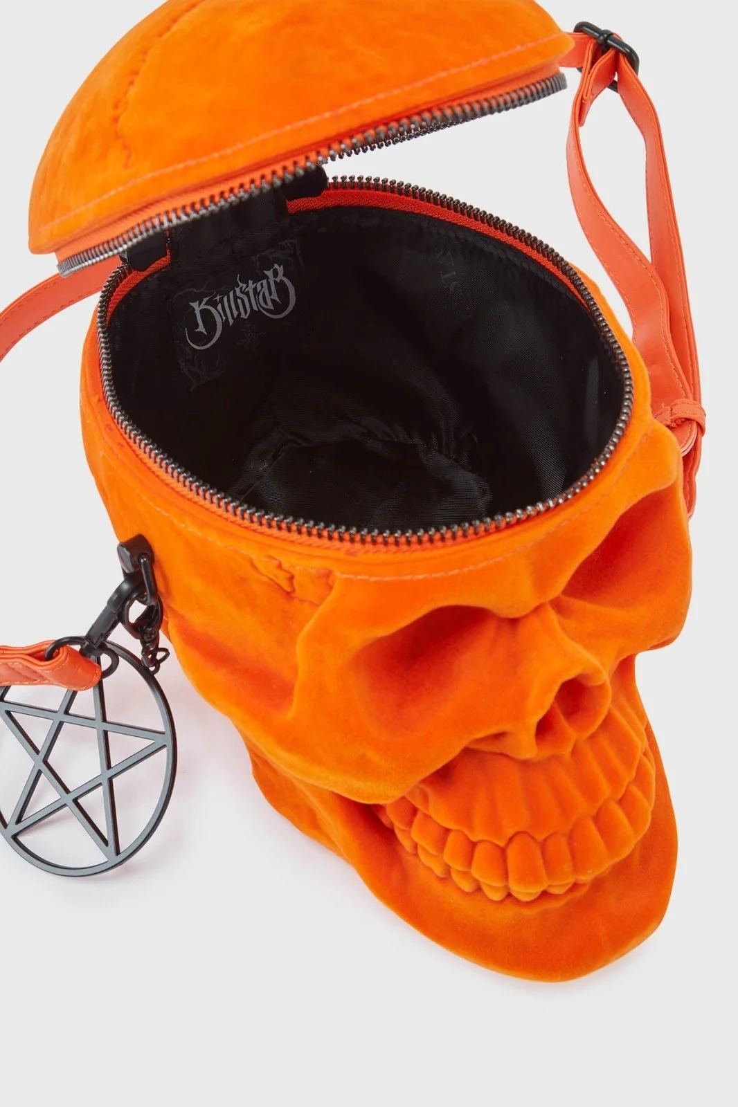 Grave Digger Skull Handbag [ORANGE VELVET] - Image 3