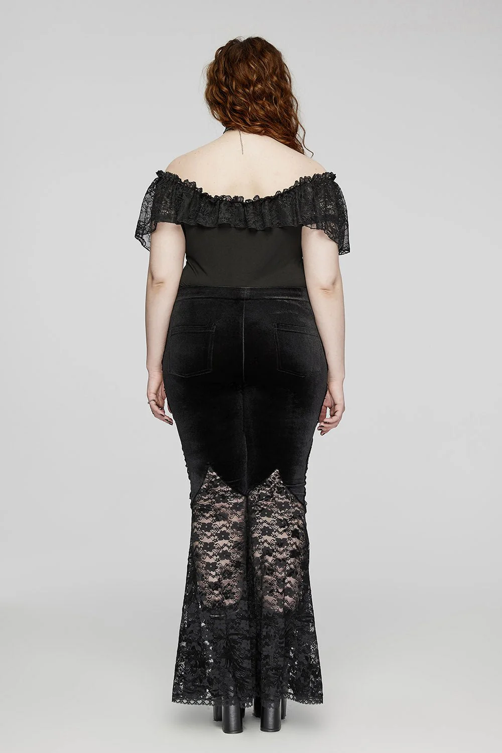 Graven Rose Velvet Lace Flares - Image 8