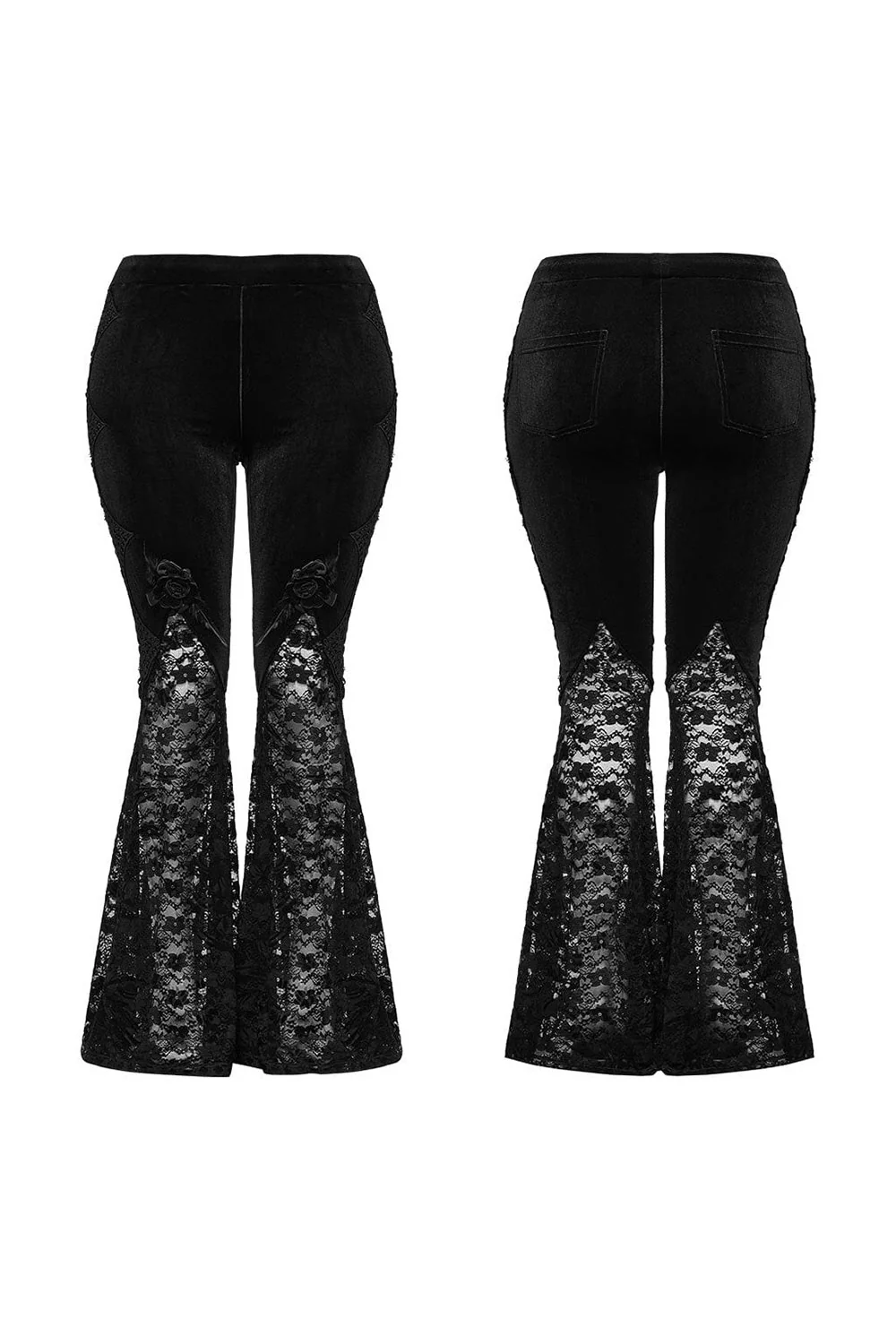 Graven Rose Velvet Lace Flares - Image 9