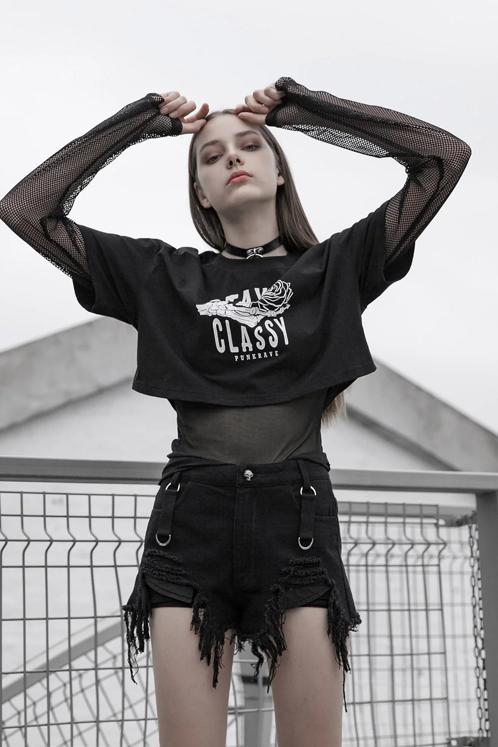 Graveyard Gates Suspender Shorts - Image 6