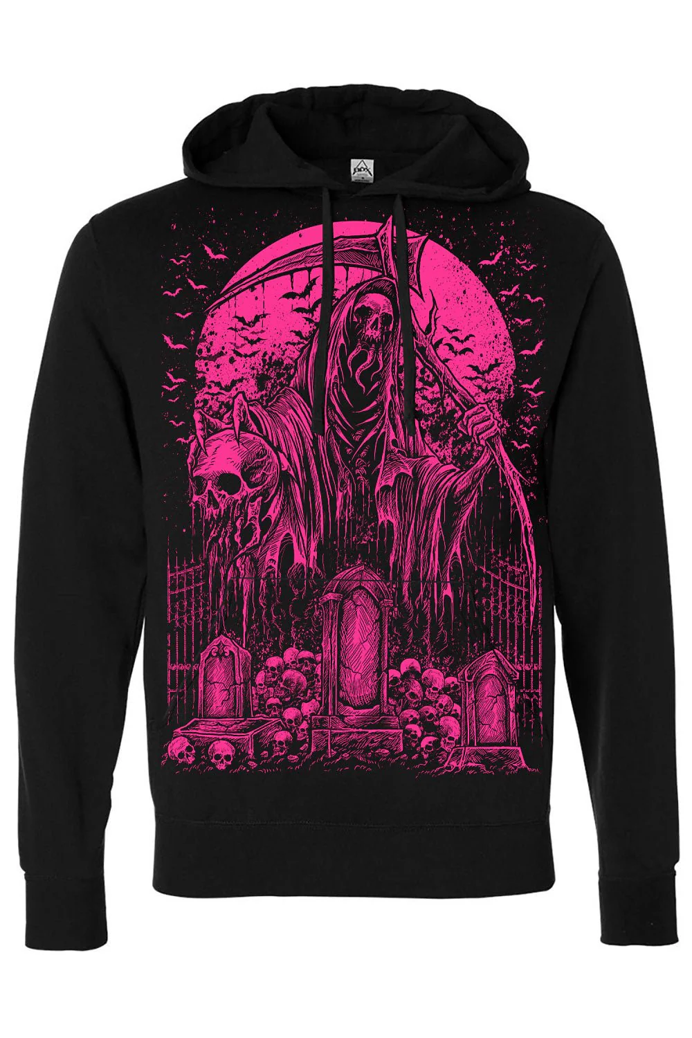 Graveyard Grim Reaper Hoodie [PINK] - Image 3