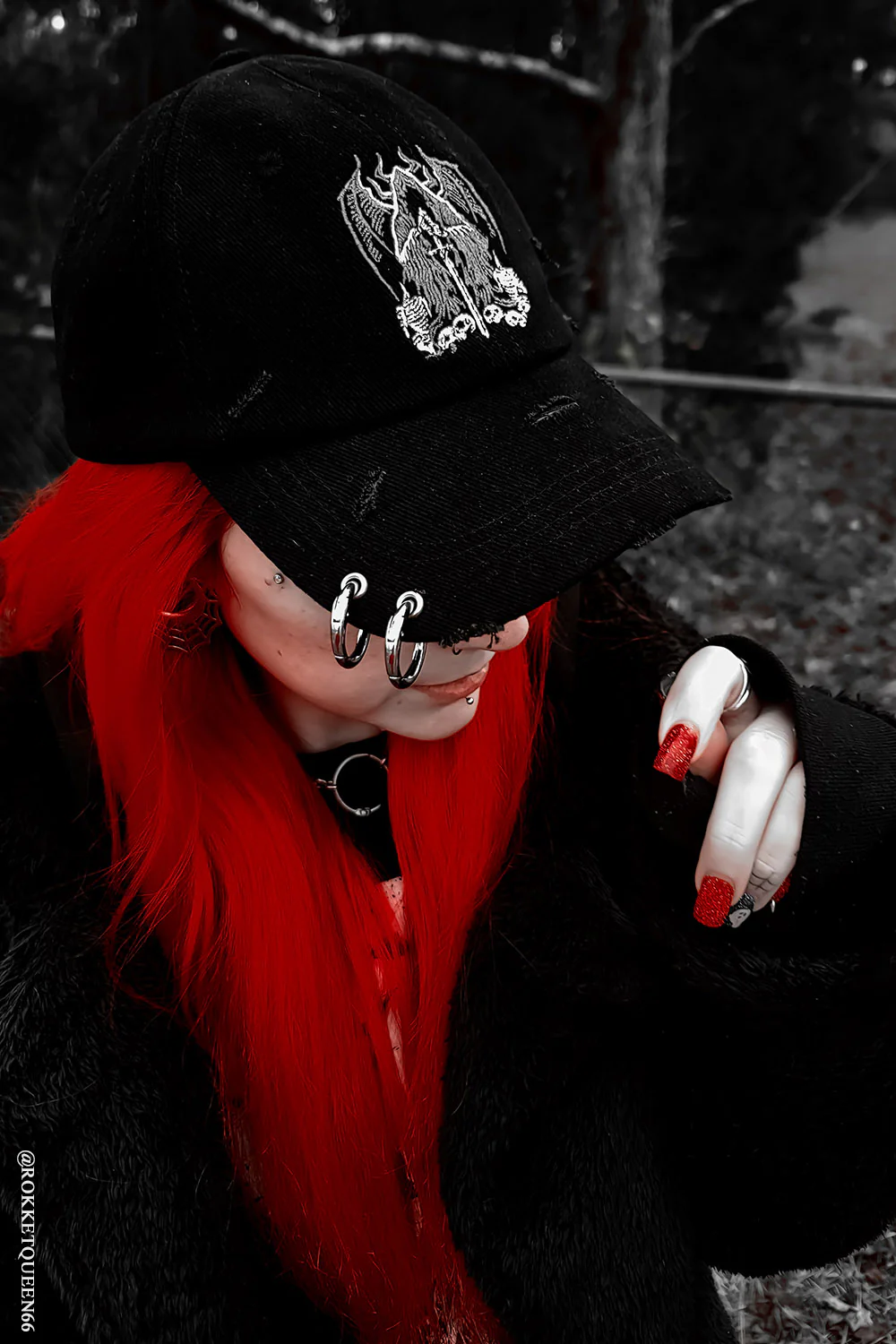 Angel of Death Pierced Baseball Cap - Image 3