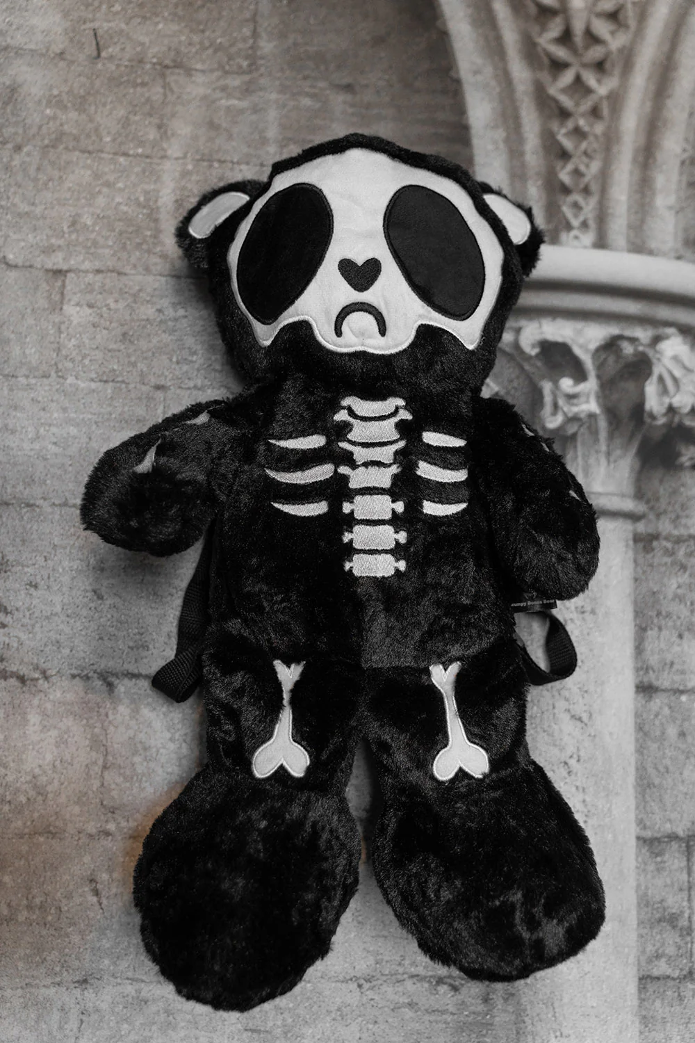 Grumpy Bones Bear Plush Backpack - Image 3