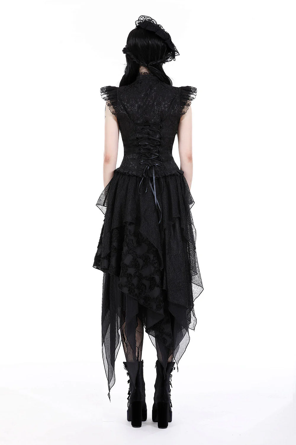 Gypsy Witch Tattered Patchwork Skirt - Image 6
