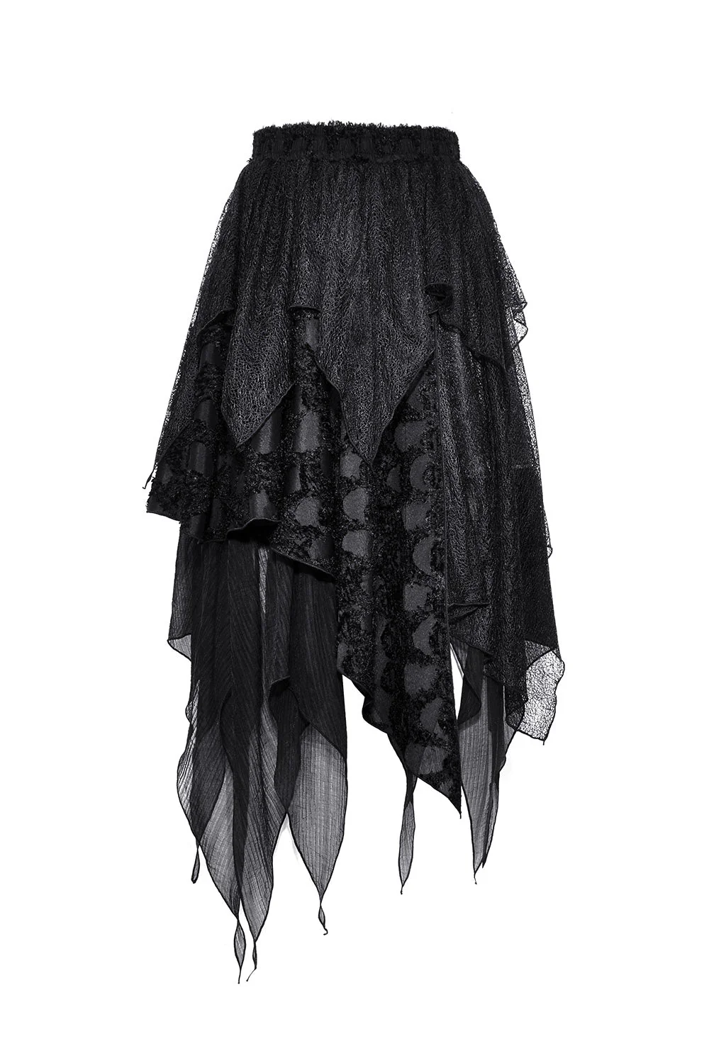 Gypsy Witch Tattered Patchwork Skirt - Image 7