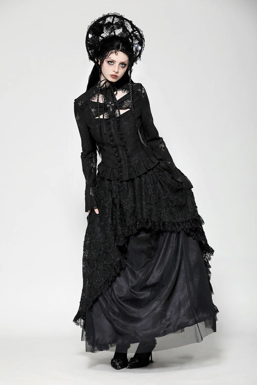 Hallowed Be Lace Peplum Top - Image 2