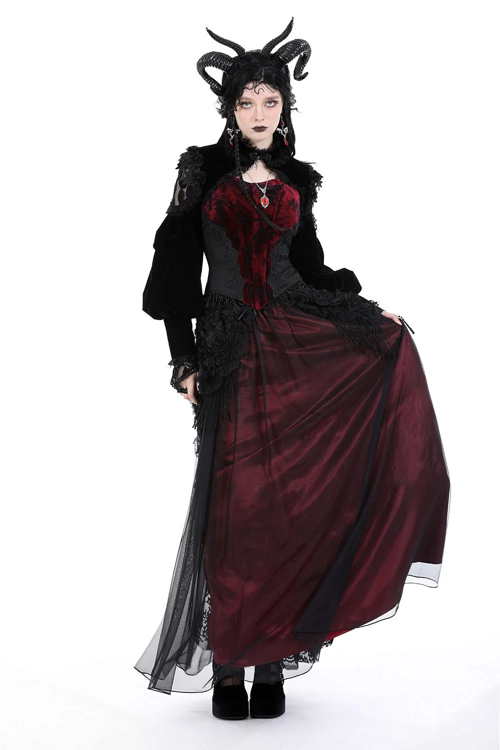 Hallowed Ground Gothic Bolero with Gloves - Image 5