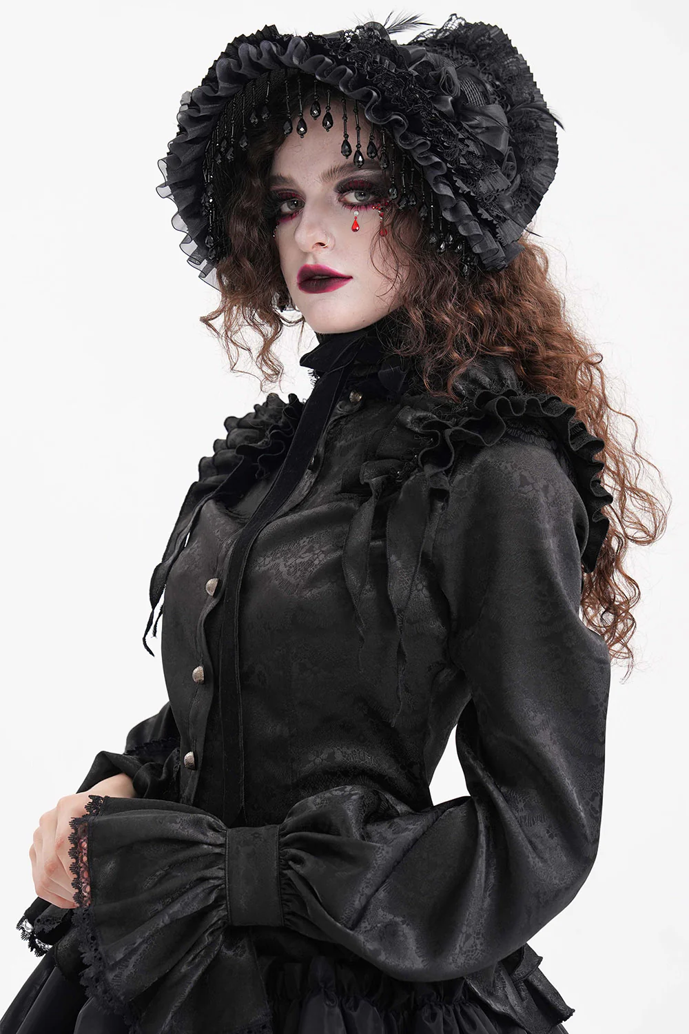 Haunted Manor Ruffled Long Sleeve Blouse - Image 6