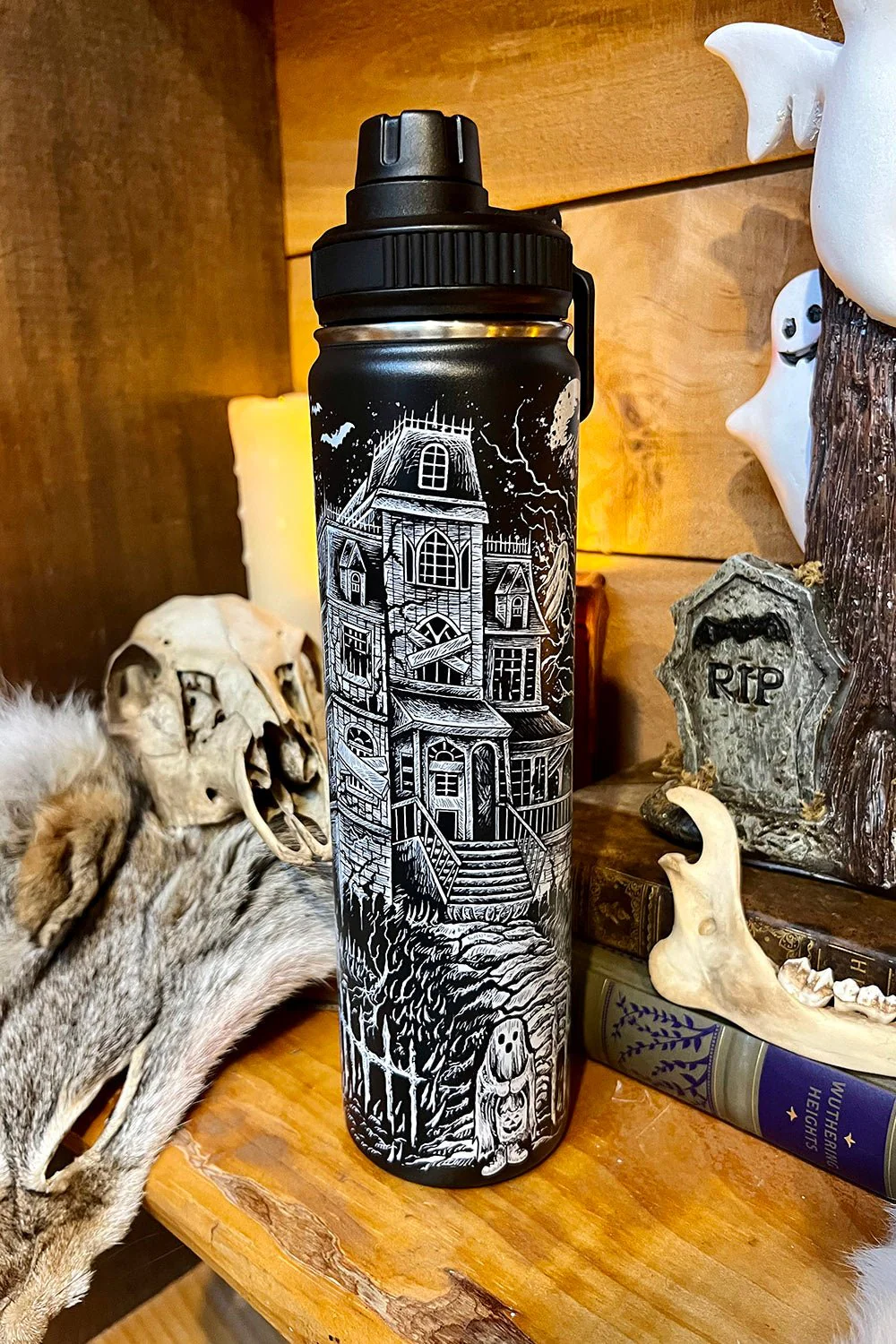 Haunted Mansion 24 Oz Water Bottle Tumbler - Image 4