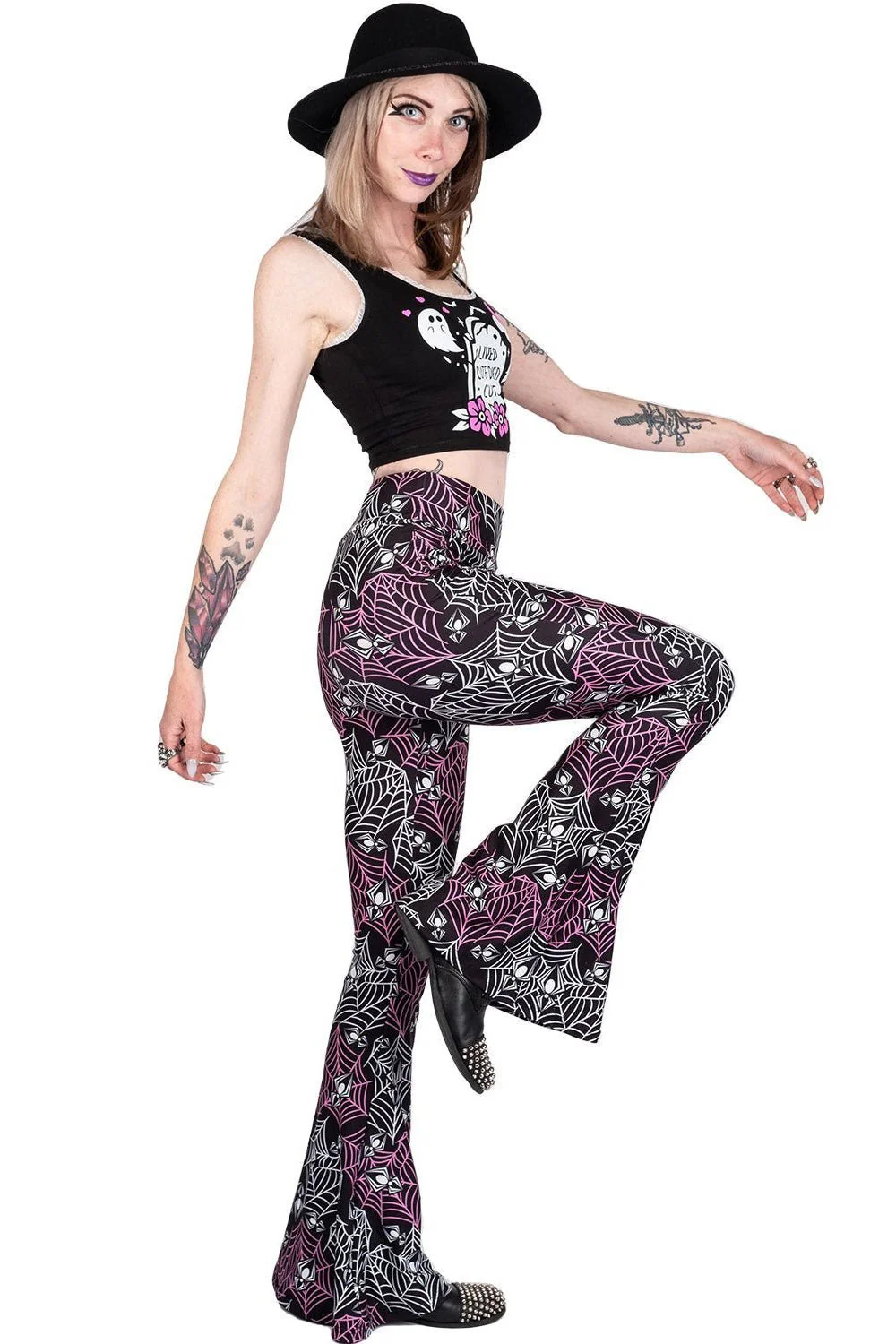 Heart Webs Spiders Hellz Bellz Bell Bottoms - Image 7