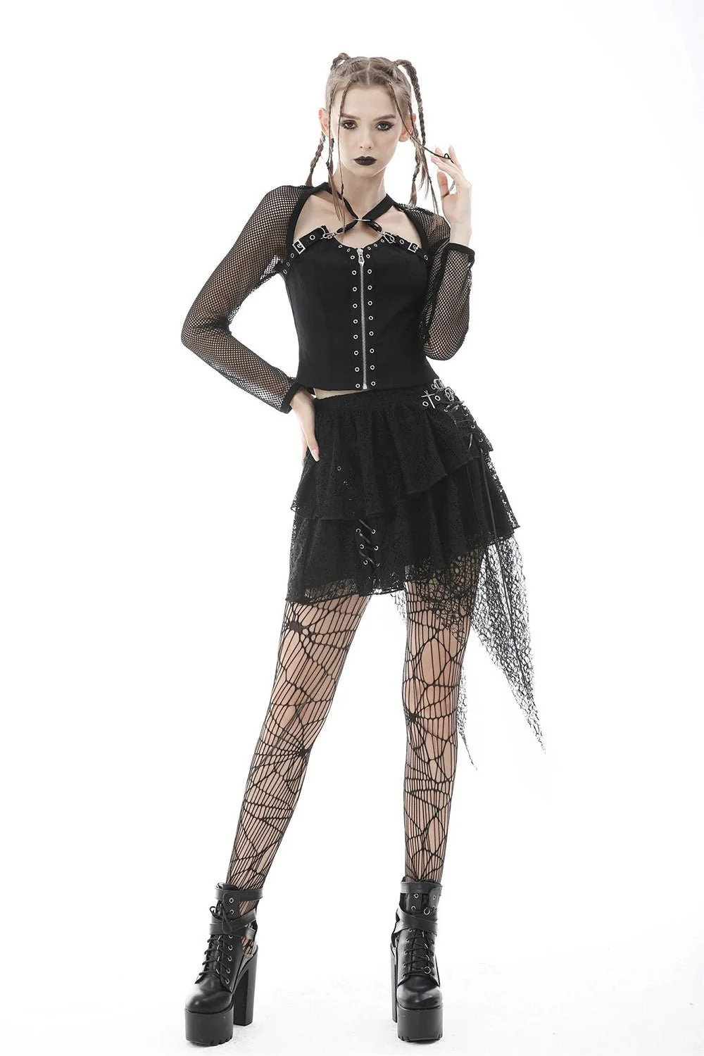 Hellbound Harness Fishnet Top - Image 3