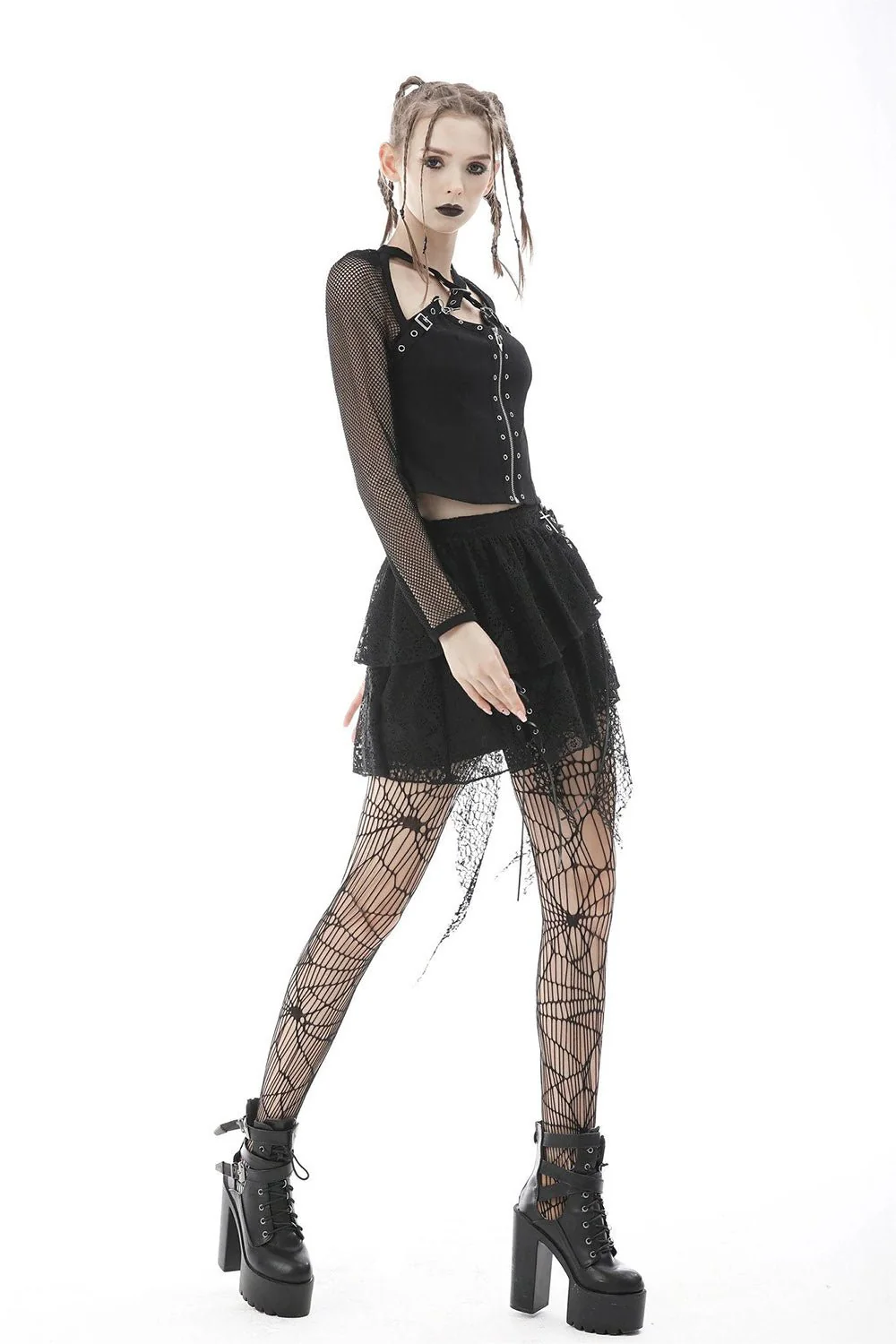 Hellbound Harness Fishnet Top - Image 4
