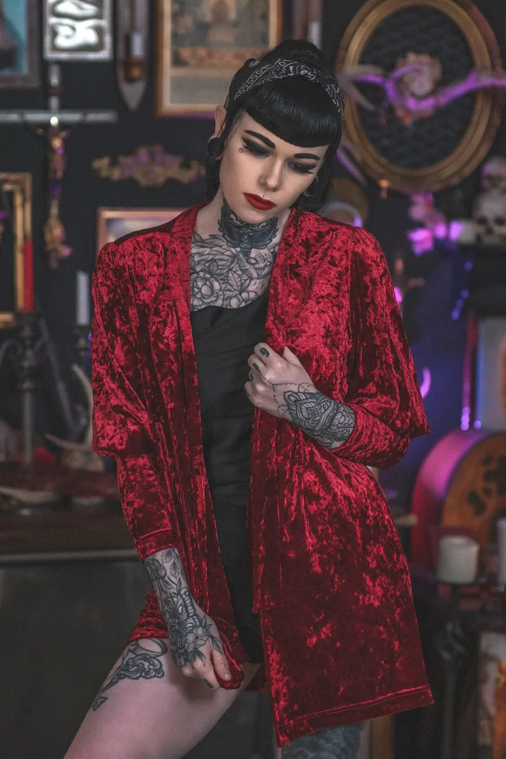 Hellfire Cardigan [RED] - Image 2