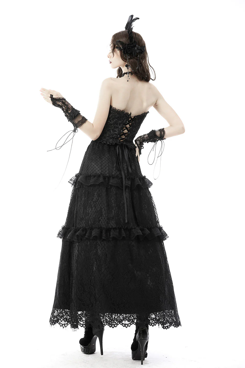 Immortal Long Lace Ruffle Skirt - Image 5