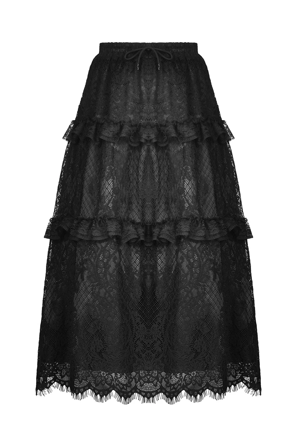 Immortal Long Lace Ruffle Skirt - Image 6
