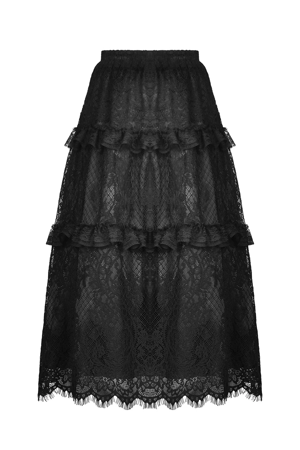 Immortal Long Lace Ruffle Skirt - Image 7