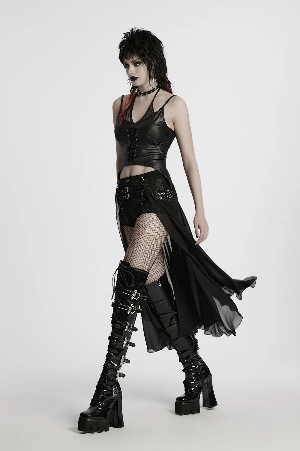 Immortan Spiked Shorts with Detachable Mesh Skirt - Image 2