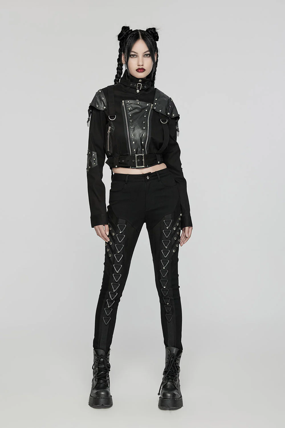 Industrial Punk Metal Hardware Pants - Image 5