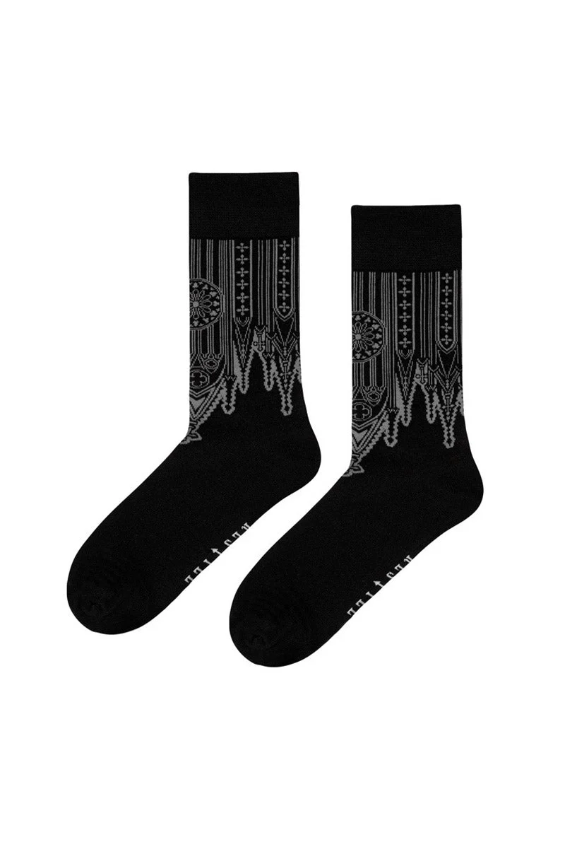 Inverted Cathedral Jacquard Socks - Image 2